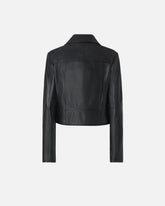 Giacca chiodo stile biker in nappa - | Pinko