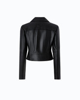 Cazadora motera estilo chupa de napa - Negro | Pinko