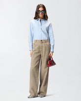 Boxy-Bluse aus Popeline - Hellblau | Pinko