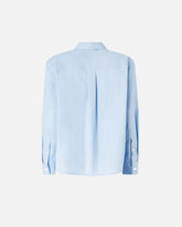 Boxy-Bluse aus Popeline - Hellblau | Pinko
