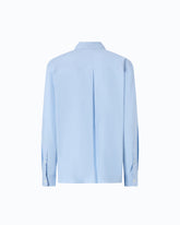 Camisa cuadrada de popelina - Celeste | Pinko