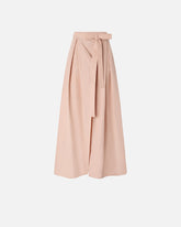 Long wrap skirt with bow - | Pinko