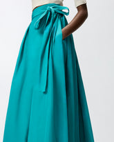 Long wrap skirt with bow - | Pinko