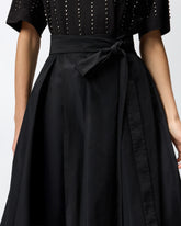 Long wrap skirt with bow - | Pinko