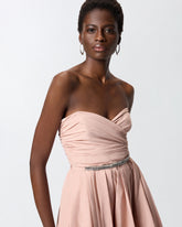 Abito lungo elegante con cinturina gioiello - | Pinko