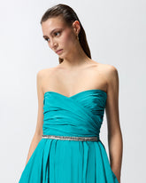 Abito lungo elegante con cinturina gioiello - | Pinko