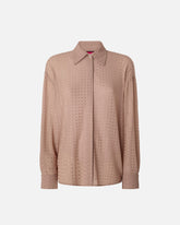 Rhinestoned georgette shirt - Dove grey | Pinko