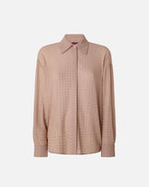 Rhinestoned georgette shirt - Dove grey | Pinko