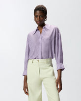 Rhinestoned georgette shirt - | Pinko