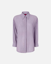 Camicia in georgette con strass - Lilla | Pinko