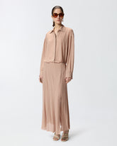 Falda midi con flecos y pedrería - | Pinko