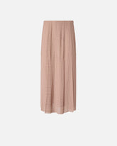 Midi skirt with fringes and rhinestones - Dove grey | Pinko