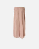 Midi skirt with fringes and rhinestones - Dove grey | Pinko