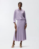 Midi skirt with fringes and rhinestones - | Pinko