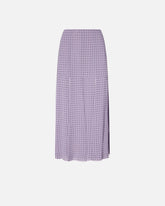 Gonna midi con frange e strass - Lilla | Pinko