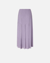 Jupe midi à franges et strass - | Pinko