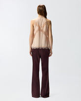 Top con scollo all'americana e pizzo - | Pinko