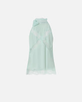 Top con scollo all'americana e pizzo - | Pinko