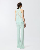 Top con scollo all'americana e pizzo - | Pinko