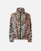 Giubbino con zip e stampa tigrata - Multicolor Nero-Beige | Pinko