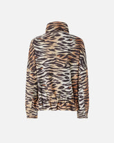 Giubbino con zip e stampa tigrata - Multicolor Nero-Beige | Pinko
