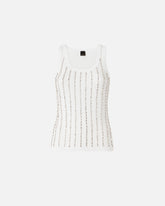 Top canotta con dettagli gioiello - Bianco | Pinko