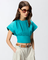 Crop top con maniche ampie - | Pinko