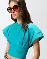 Crop top con maniche ampie - | Pinko