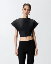 Crop top with wide sleeves - | Pinko