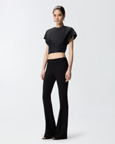 Crop top with wide sleeves - | Pinko