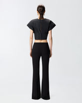 Crop top with wide sleeves - | Pinko