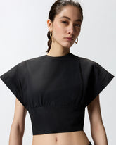 Crop top with wide sleeves - | Pinko