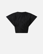 Crop top with wide sleeves - | Pinko