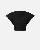 Crop top with wide sleeves - | Pinko