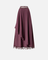 Μακριά κρουαζέ φούστα με δέσιμο από δαντέλα - | Pinko