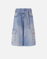 Utility-Bermudas aus Denim mit Gürtel - | Pinko