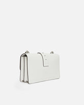 Borsa a spalla media Love Bag One in pelle con fibbia turchese - | Pinko