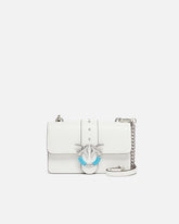 Borsa a spalla Mini Love Bag One in pelle con fibbia turchese - | Pinko