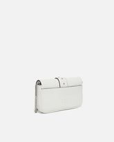Mini Love Bag One Pocket shoulder bag in leather with turquoise buckle - | Pinko