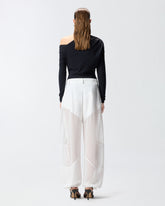 Trousers with lace details - | Pinko