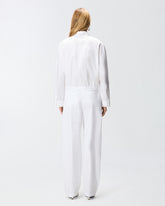 Cropped shirt with jewel collar - | Pinko