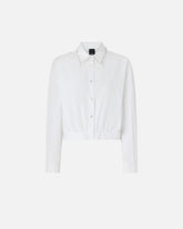 Cropped shirt with jewel collar - | Pinko