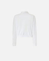 Cropped shirt with jewel collar - | Pinko