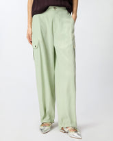 Pantalones fluidos de algodón - | Pinko