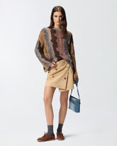 Minigonna con bottoni e cintura - | Pinko