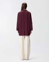 Double-breasted jacket with tie motif - | Pinko