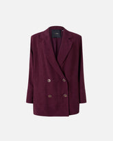 Double-breasted jacket with tie motif - | Pinko