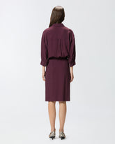 Midi dress with shirt-style top and belt - | Pinko