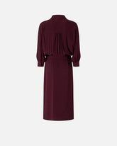 Midi dress with shirt-style top and belt - | Pinko