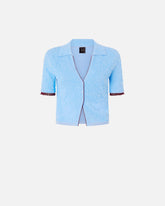Cardigan cropped style polo jacquard - | Pinko